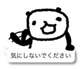 Respect language balloon panda sticker #9952967