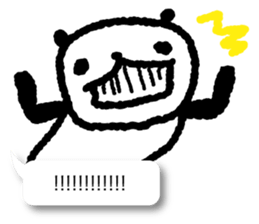 Respect language balloon panda sticker #9952969