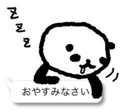 Respect language balloon panda sticker #9952975