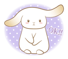 Lop eared rabbit Yuniko sticker #9953024