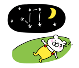 Bear in an overall3 sticker #9954855