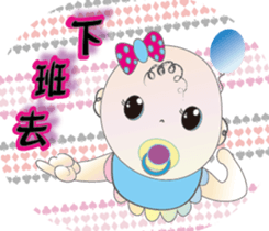 Families with baby sticker #9955057