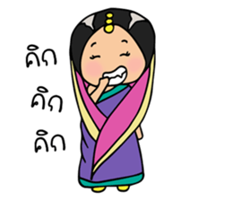 Mira indian girl sticker #9955486