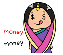 Mira indian girl sticker #9955487