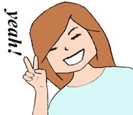 Women type sticker #9956685