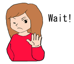 Women type sticker #9956687