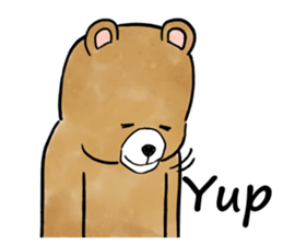 Good Listener Bear ENG sticker #9957016
