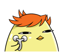Twink chick  An expression is various. sticker #9957986