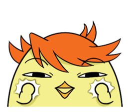 Twink chick  An expression is various. sticker #9957996