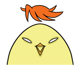 Twink chick  An expression is various. sticker #9958001