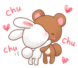 Rabbit & Bear's loves ticker.Rabbit ver. sticker #9958139