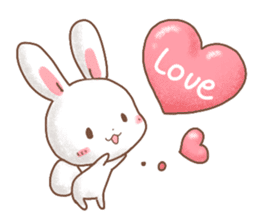 Rabbit & Bear's loves ticker.Rabbit ver. sticker #9958142
