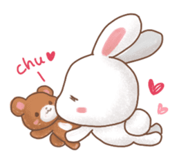 Rabbit & Bear's loves ticker.Rabbit ver. sticker #9958149