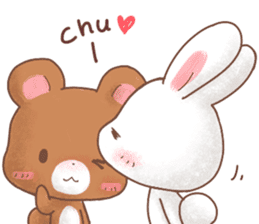 Rabbit & Bear's loves ticker.Rabbit ver. sticker #9958155