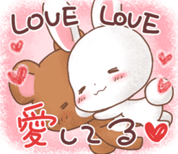 Rabbit & Bear's loves ticker.Rabbit ver. sticker #9958159