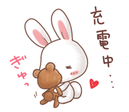 Rabbit & Bear's loves ticker.Rabbit ver. sticker #9958169