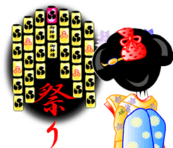 Japanese dancing girl's four seasons sticker #9958181