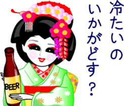 Japanese dancing girl's four seasons sticker #9958191