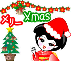 Japanese dancing girl's four seasons sticker #9958201