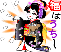 Japanese dancing girl's four seasons sticker #9958209