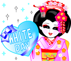 Japanese dancing girl's four seasons sticker #9958212