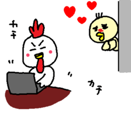 acockandachick sticker #9958360