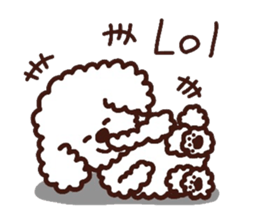 Toypoodle loafs around at home 2 sticker #9958468