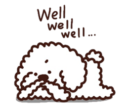 Toypoodle loafs around at home 2 sticker #9958478