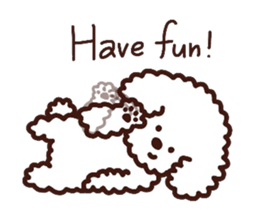 Toypoodle loafs around at home 2 sticker #9958488