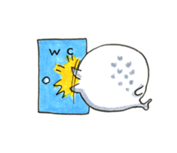 words of spotted seals sticker #9958534