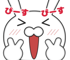 Zoom of the rabbit sticker #9958896