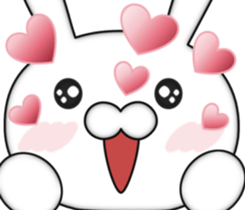 Zoom of the rabbit sticker #9958901
