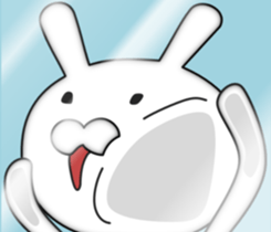 Zoom of the rabbit sticker #9958912