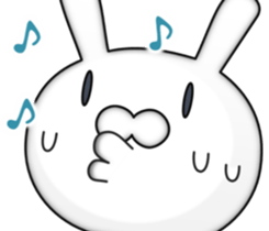 Zoom of the rabbit sticker #9958914