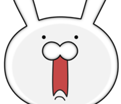 Zoom of the rabbit sticker #9958917