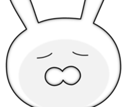 Zoom of the rabbit sticker #9958920