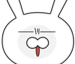 Zoom of the rabbit sticker #9958930