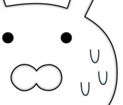 Zoom of the rabbit sticker #9958934