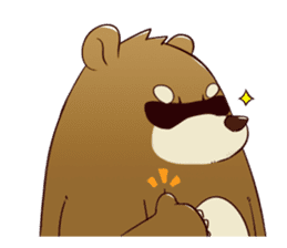 cute brown Bear sticker #9959619