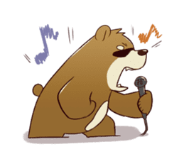 cute brown Bear sticker #9959621