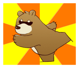 cute brown Bear sticker #9959623