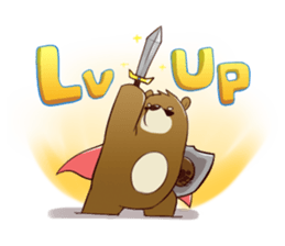 cute brown Bear sticker #9959624