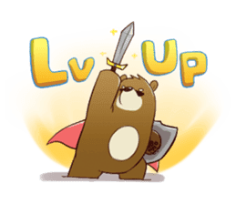 cute brown Bear sticker #9959624