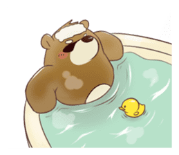 cute brown Bear sticker #9959626