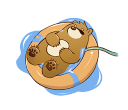 cute brown Bear sticker #9959627