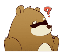 cute brown Bear sticker #9959628