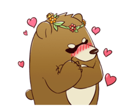 cute brown Bear sticker #9959630