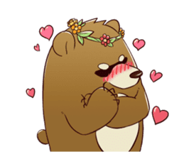 cute brown Bear sticker #9959630