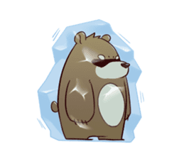 cute brown Bear sticker #9959635