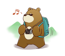 cute brown Bear sticker #9959637